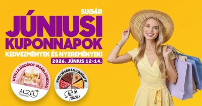 Júniusi Sugár kuponnapok 2026